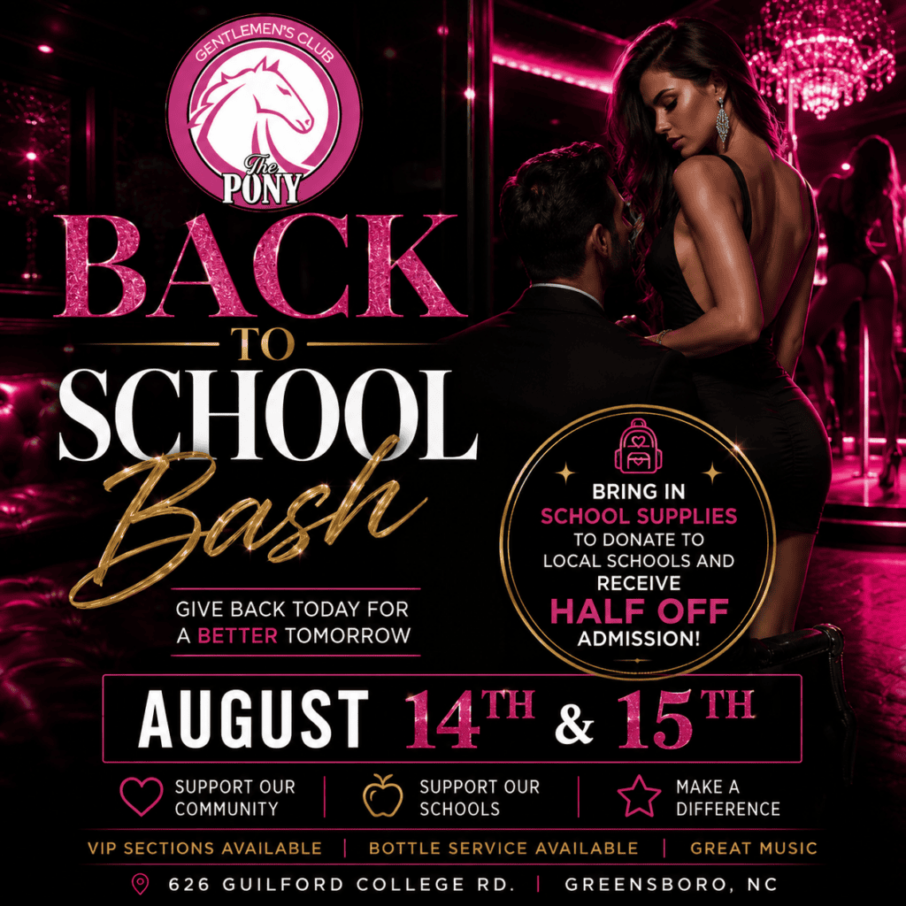 Back to School Bash at The Pony Greensboro — Give Back, Get In for Half Off