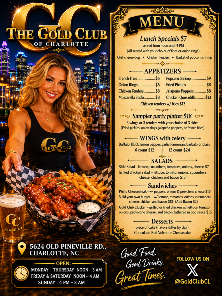 The Gold Club – Charlotte club flyer