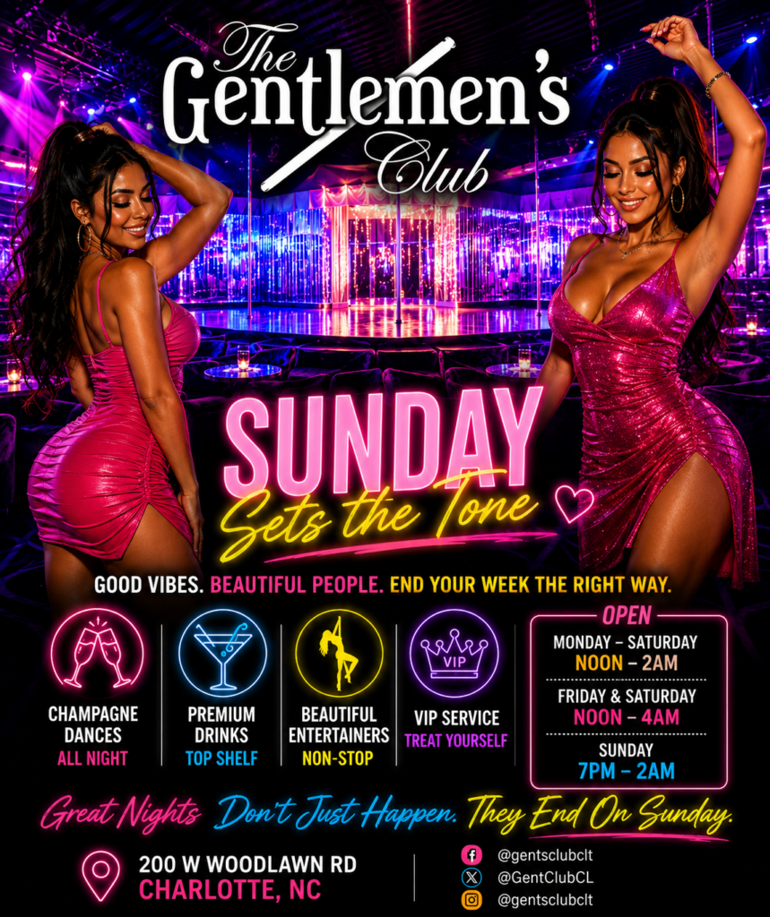 The Gentlemen’s Club – Charlotte club flyer