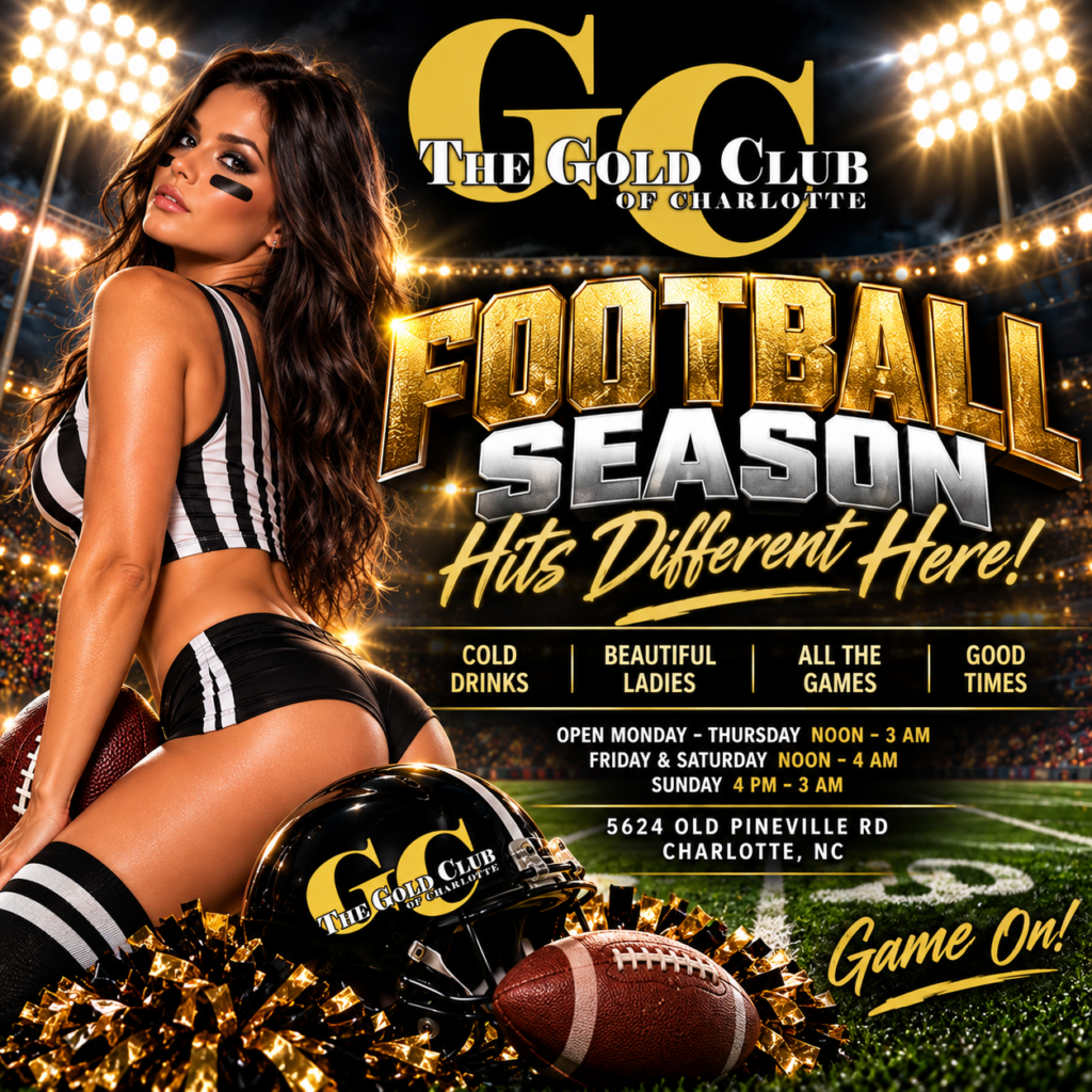 The Gold Club of Charlotte, football season hits different here