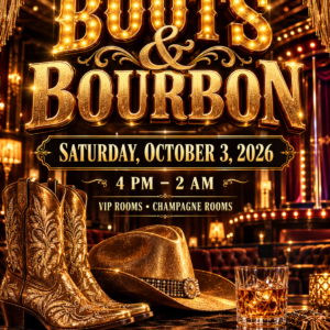 Tassels Cabaret Boots and Bourbon flyer, October 3 2026