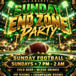 Tassels Cabaret Sunday End Zone Party flyer