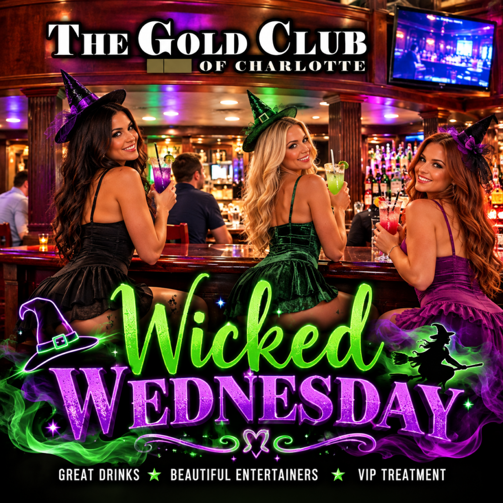 The Gold Club of Charlotte Wicked Wednesday flyer