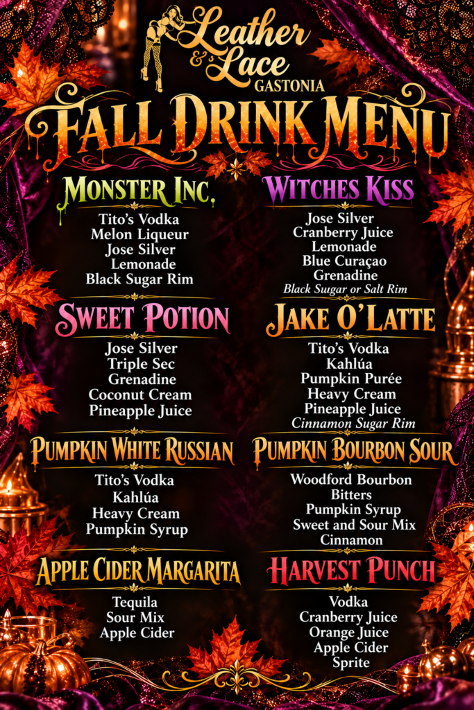 Leather & Lace – Gastonia club flyer