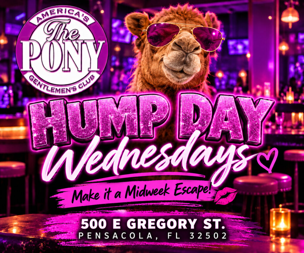 The Pony Pensacola Hump Day Wednesdays Midweek Escape flyer